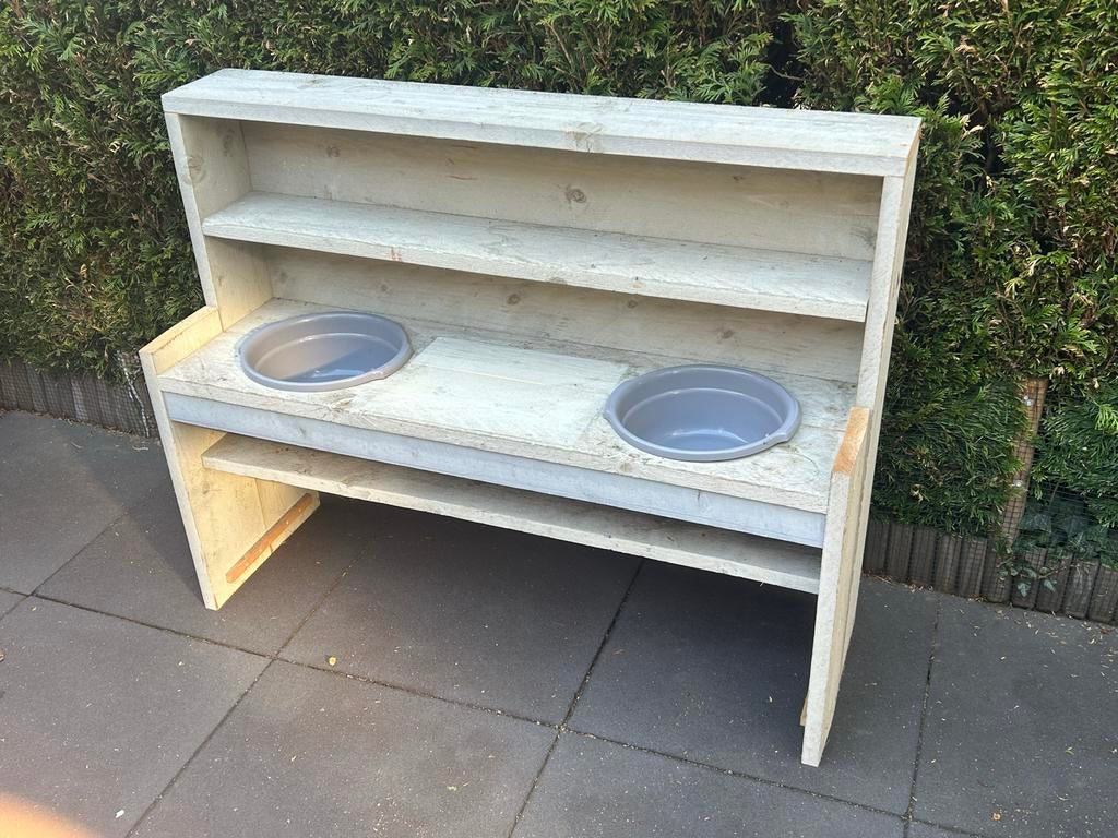 Houten buitenkeuken/modderkeuken voor kinderen, Kinderen en Baby's, Ophalen, Gebruikt, Hout