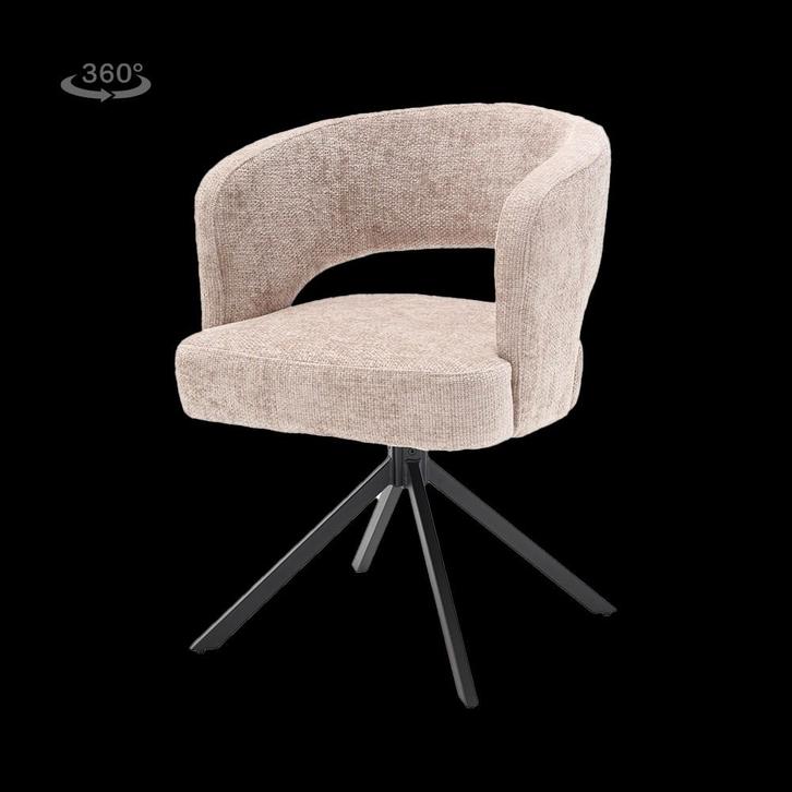 Nieuwe stoffen eetkamerstoelen met draaibaar onderstel, Huis en Inrichting, Stoelen, Nieuw, Drie, Stof, Overige kleuren, Ophalen