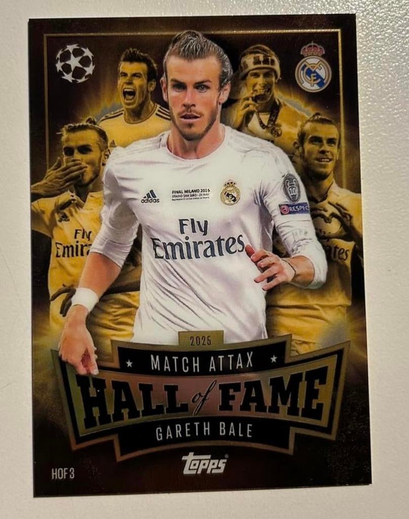 Topps Match Attax Gareth Bale #HOF3 Chrome UCL 2025, Verzamelen, Ophalen of Verzenden, Nieuw, Buitenlandse clubs, Spelerskaart