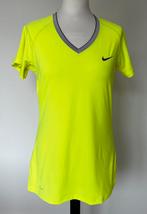Nike Pro Dry Fit fluorgeel korte mouwen V-hals maat L, Kleding | Dames, Sportkleding, Ophalen of Verzenden, Zo goed als nieuw