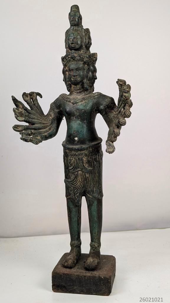 antiek Shiva-beeld met tien armen Khmer-stijl in Bayon-stijl, Antiek en Kunst, Ophalen