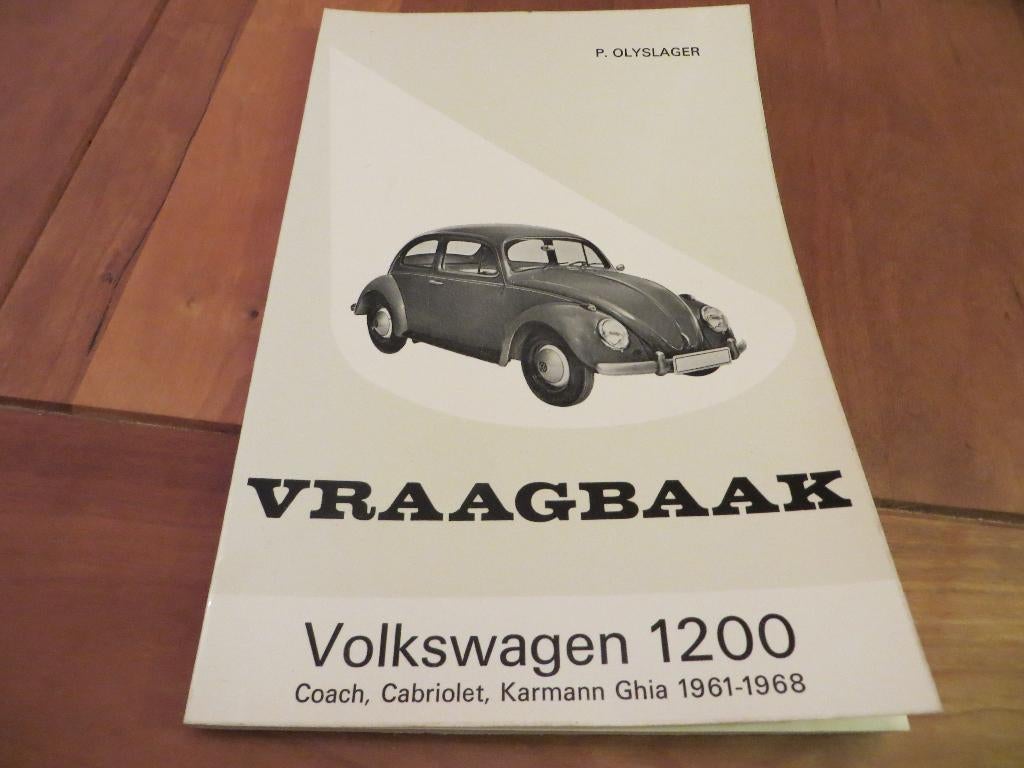 Vraagbaak Volkswagen Kever 1200, VW Karmann Ghia 1961-1968, Ophalen of Verzenden