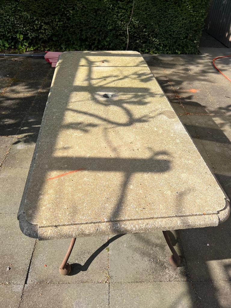 Buitentafel, Tuin en Terras, Tuintafels, Ophalen, Gebruikt, Rechthoekig, Overige materialen