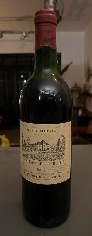 Chateau Le Bourdieu Haut-Médoc 1986 Rode Wijn, Gebruikt, Frankrijk, Ophalen of Verzenden, Rode wijn