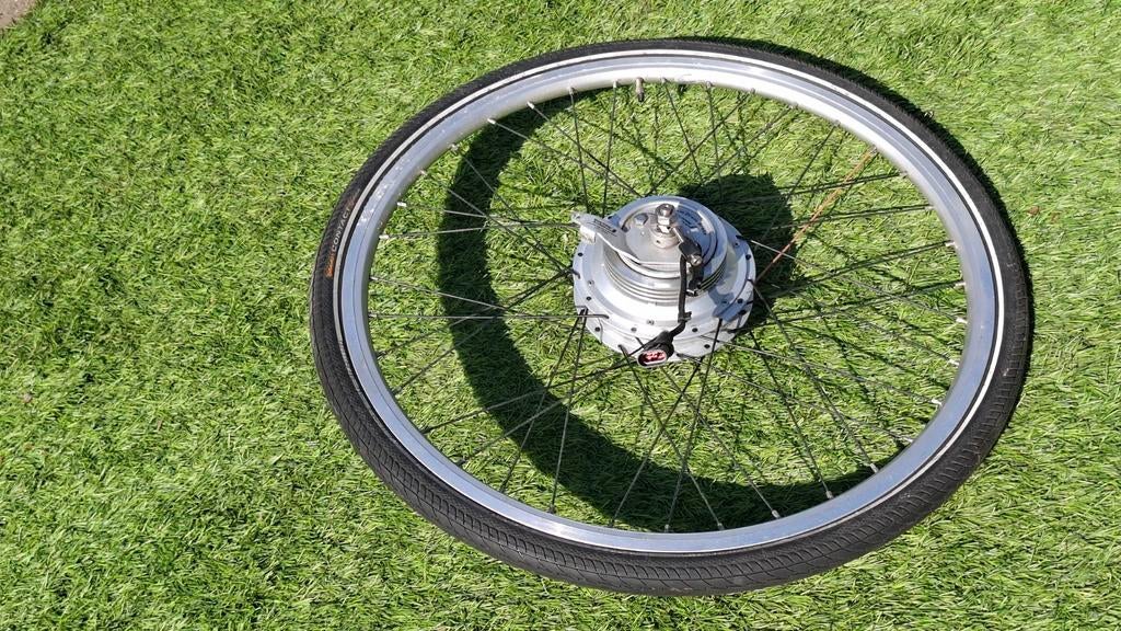 Voorwiel elektrische fiets 28 inch, Fietsen en Brommers, Fietsonderdelen, Gebruikt, Aluminium, Ophalen, Elektrische fiets