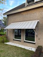 Uitvalscherm zonwering - Wit/grijs gestreept, Ophalen, Gebruikt, 250 cm tot 450 cm, Uitvalscherm