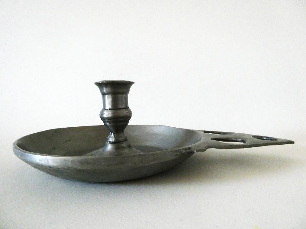 Tinnen blaker kandelaar, Antiek en Kunst, Ophalen of Verzenden, Overige materialen