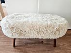 Superleuk fluffy creme/wit bankje, Ophalen, Minder dan 50 cm, Zo goed als nieuw, Stof