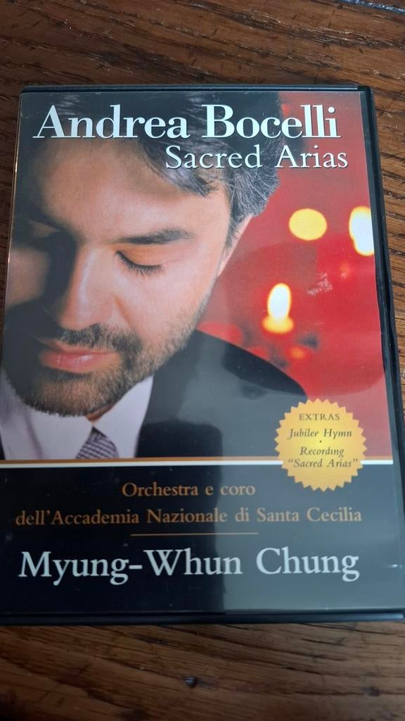 Andrea Bocelli - Sacred Arias DVD, Alle leeftijden, Ophalen of Verzenden, Zo goed als nieuw, Muziek en Concerten