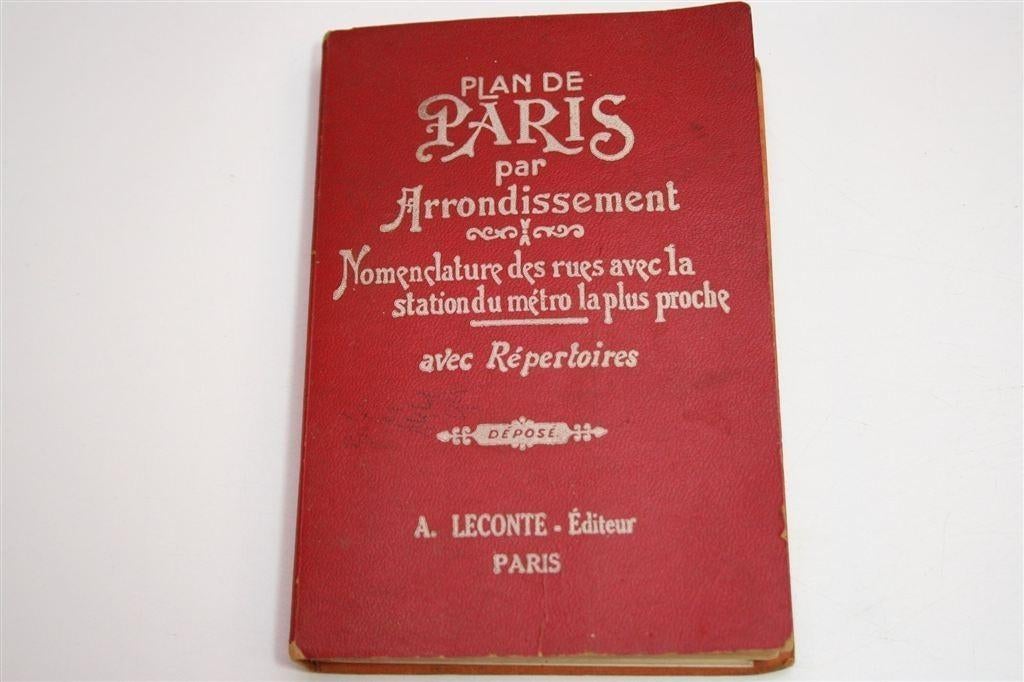 Vintage Stratengids Parijs [1950] — Metro, Bus & Kaarten, Ophalen of Verzenden, Gelezen, 1800 tot 2000, Landkaart