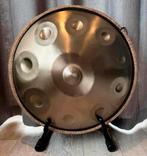 Prachtige handpan D stemming 10 noten goudkleurig met rugtas, Ophalen of Verzenden, Zo goed als nieuw, Melodische percussie