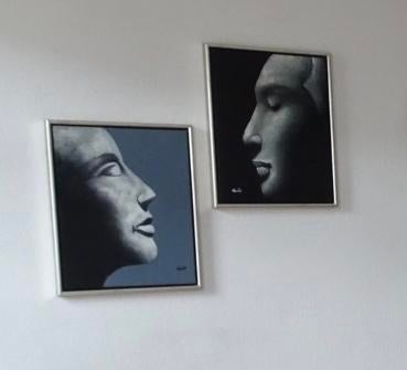 Schilderijen Moonfaces, Ophalen