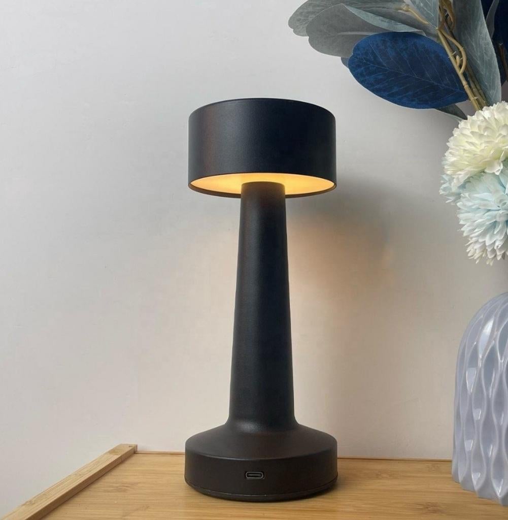 Oplaadbare LED-tafellamp - Draagbaar en Stijlvol - Nieuw!, Nieuw, Ophalen of Verzenden, Metaal, Minder dan 50 cm