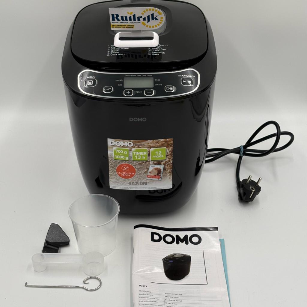 DOMO B3973 Broodbakmachine - Glutenvrij & Lactosevrij, Witgoed en Apparatuur, Ruilrijk, Zo goed als nieuw, Info@ruilrijk.nl, Neerstraat 60, 6041 KD Roermond