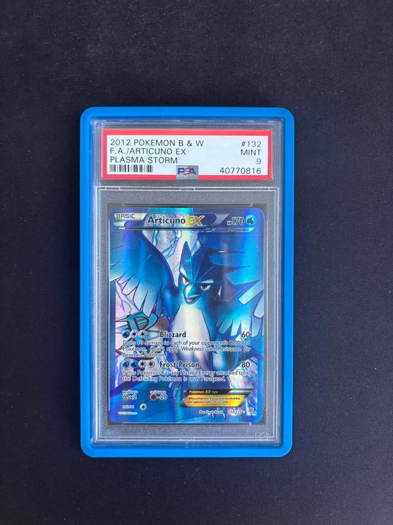 Articuno EX Plasma Storm PSA 9 Pokemon Kaart, Ophalen of Verzenden, Zo goed als nieuw, Losse kaart