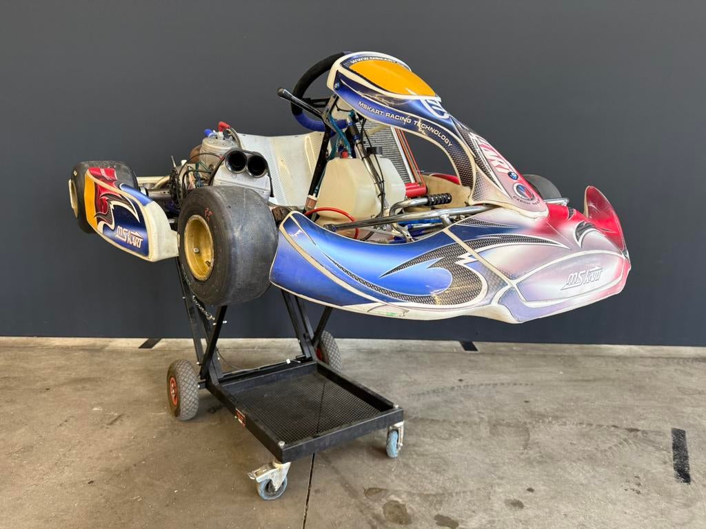 MS schakel kart TM K9 motor Alfano laptimer Dalmi pitkar, Sport en Fitness, Karting, Ophalen, Gebruikt, Kart