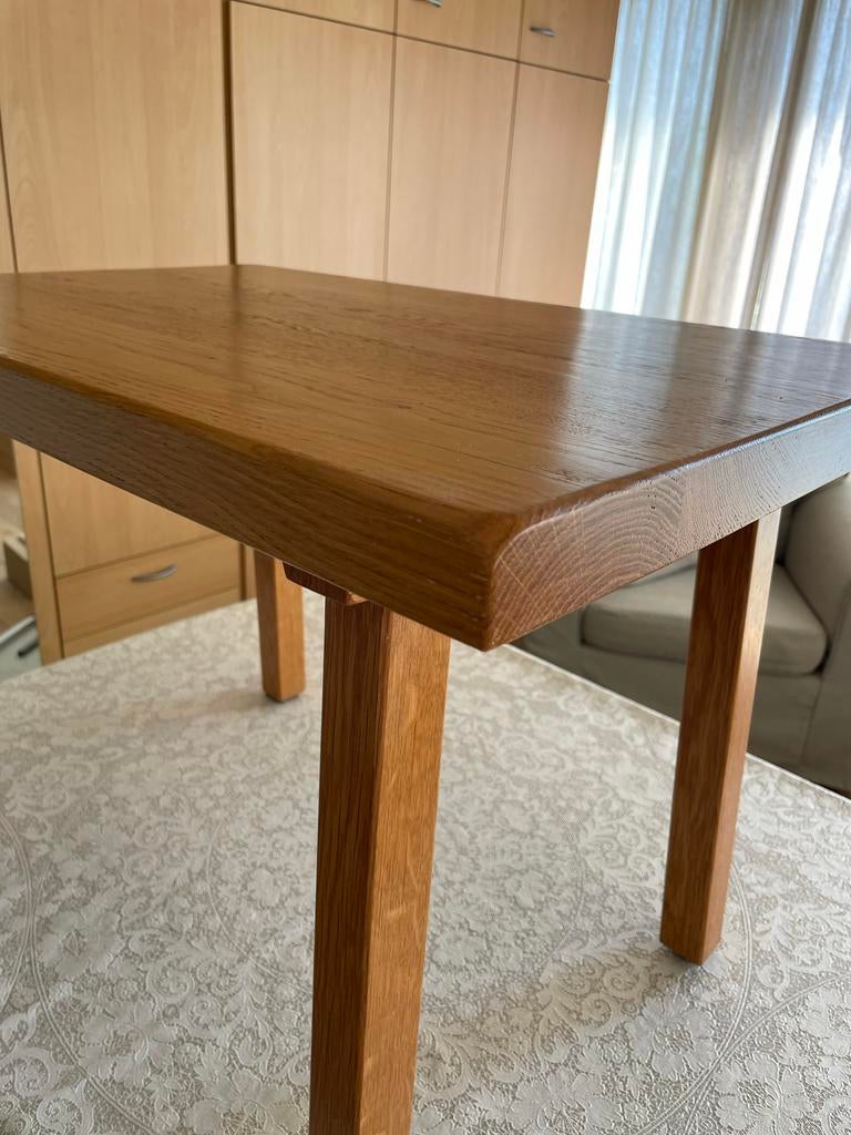 Eikenhouten (bijzet)tafel, ideaal voor kleine ruimtes, Ophalen, Gebruikt, 50 tot 100 cm, Eikenhout