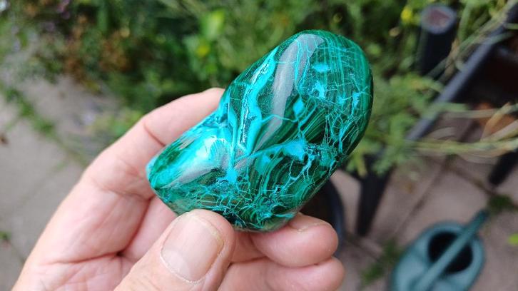 202504 Malachiet Shattuckiet Congo #verzameling #collectie, Verzamelen, Mineralen en Fossielen, Mineraal, Ophalen of Verzenden