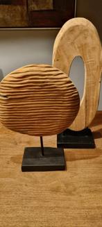 Houten ornamenten op voet, Antiek en Kunst, Kunst | Beelden en Houtsnijwerken, Ophalen