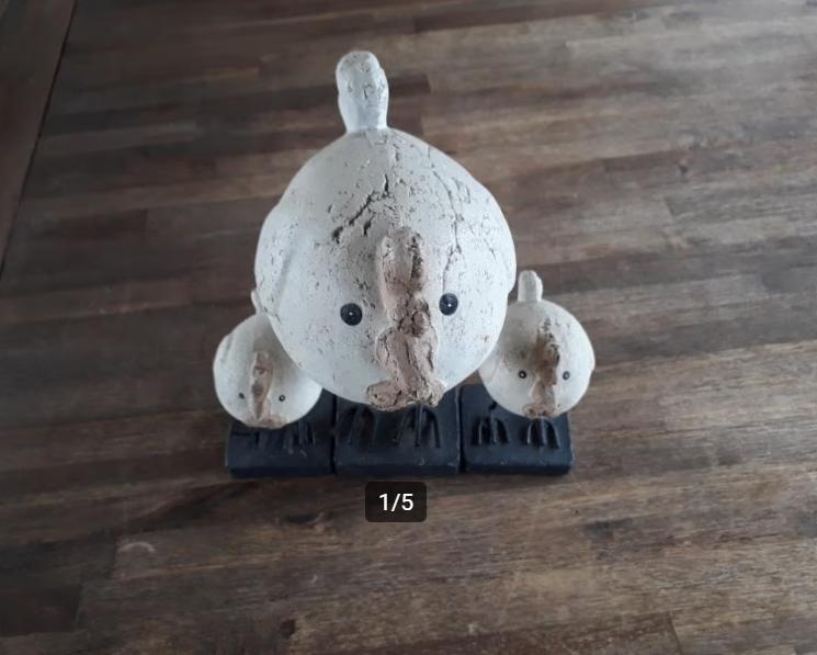 Set van drie leuke kippenbeeldjes, Ophalen of Verzenden, Zo goed als nieuw, Dier