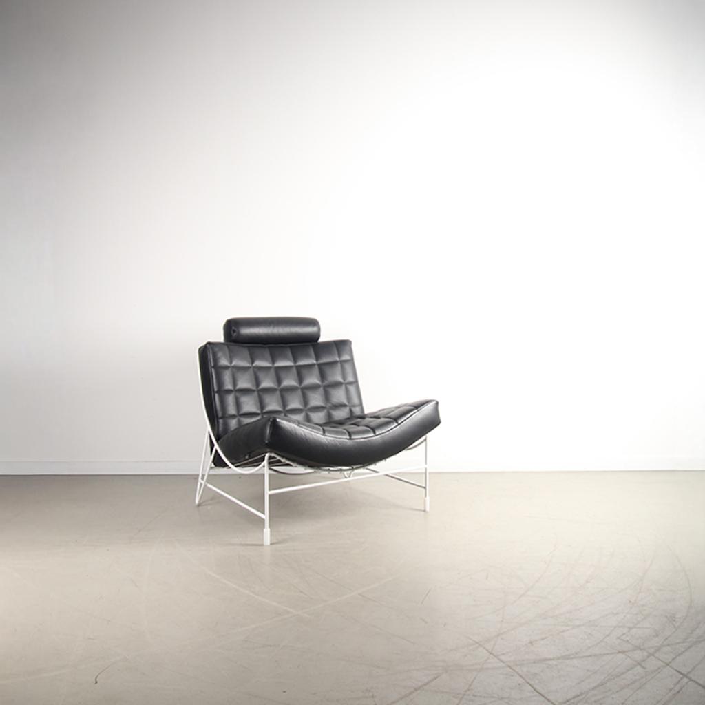 1x Leolux Volare Fauteuil  Zwart Leer, Huis en Inrichting, Fauteuils, Niet ingevuld, Niet ingevuld, Ophalen of Verzenden, Zo goed als nieuw