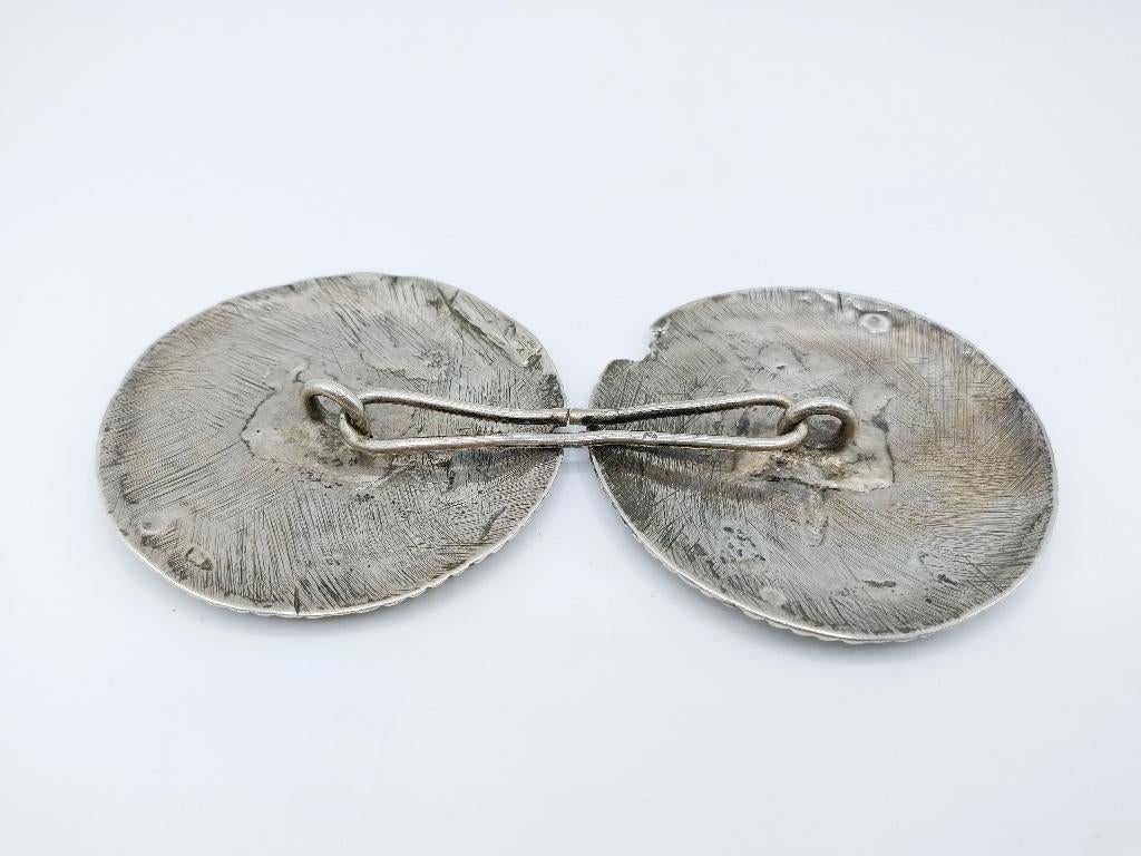 Antieke zilveren broekstukken, Walcheren, 1869, Antiek en Kunst, Verzenden, Zilver