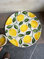 Aardewerk set met citroenen - Bord, kommetjes en fles, Ophalen, Overige typen, Nieuw, Overige stijlen