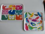 2 Ikea dienbladen met gekleurde vogelprint, Ophalen, Rechthoekig