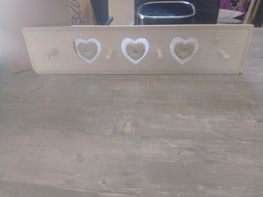 Witte kapstokje, Huis en Inrichting, Woonaccessoires | Kapstokken, Ophalen, Hout, Wandkapstok, Minder dan 100 cm
