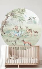 Poespas Behangcirkel Bosdieren - Ø 145 cm, Ophalen of Verzenden, Minder dan 10 m², Groen