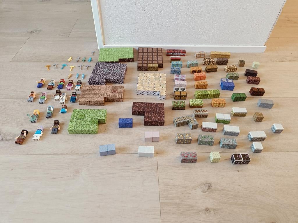Magnetische bouwstenen Minecraft met figuren en accessoires, Kinderen en Baby's, Speelgoed | Bouwstenen, Ophalen of Verzenden