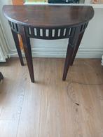 Kleine houten halftafel - Ophalen in Berkel Enschot, Gebruikt, Ophalen of Verzenden, 75 cm of meer, Overige vormen