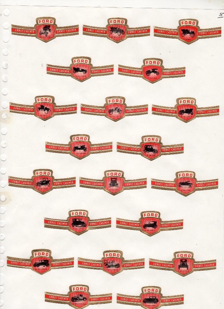 Ernst Casimir  NF  Auto's  Ford  rood, Verzenden, Zo goed als nieuw, Sigarenbandjes