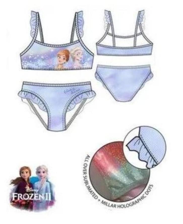 Disney Frozen Bikini A - Lila - Maat 104 - 128, Kinderen en Baby's, Kinderkleding | Maat 116, Nieuw, Meisje, Sport- of Zwemkleding