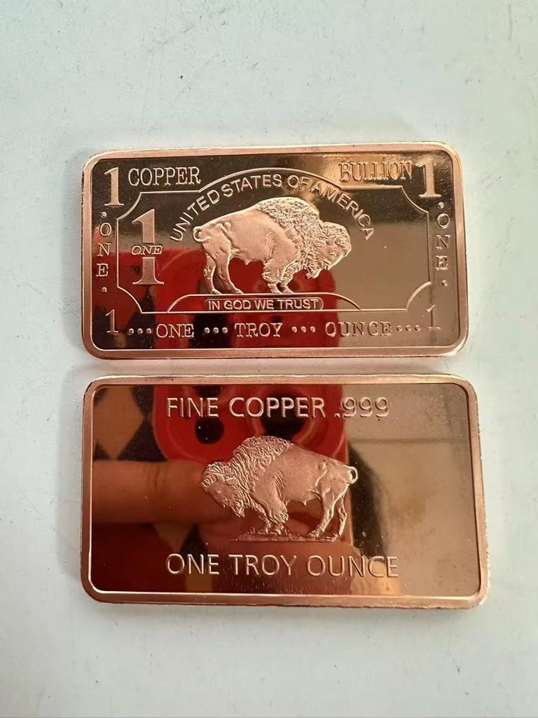 10x 1 troy ounce koper baar, Postzegels en Munten, Edelmetalen en Baren, Ophalen of Verzenden, Koper