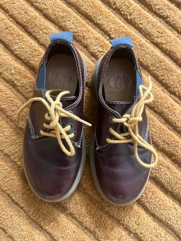Leuke leren veterschoenen jongens/meisjes maat 31 Zara, Ophalen of Verzenden, Zo goed als nieuw, Jongen of Meisje, Schoenen