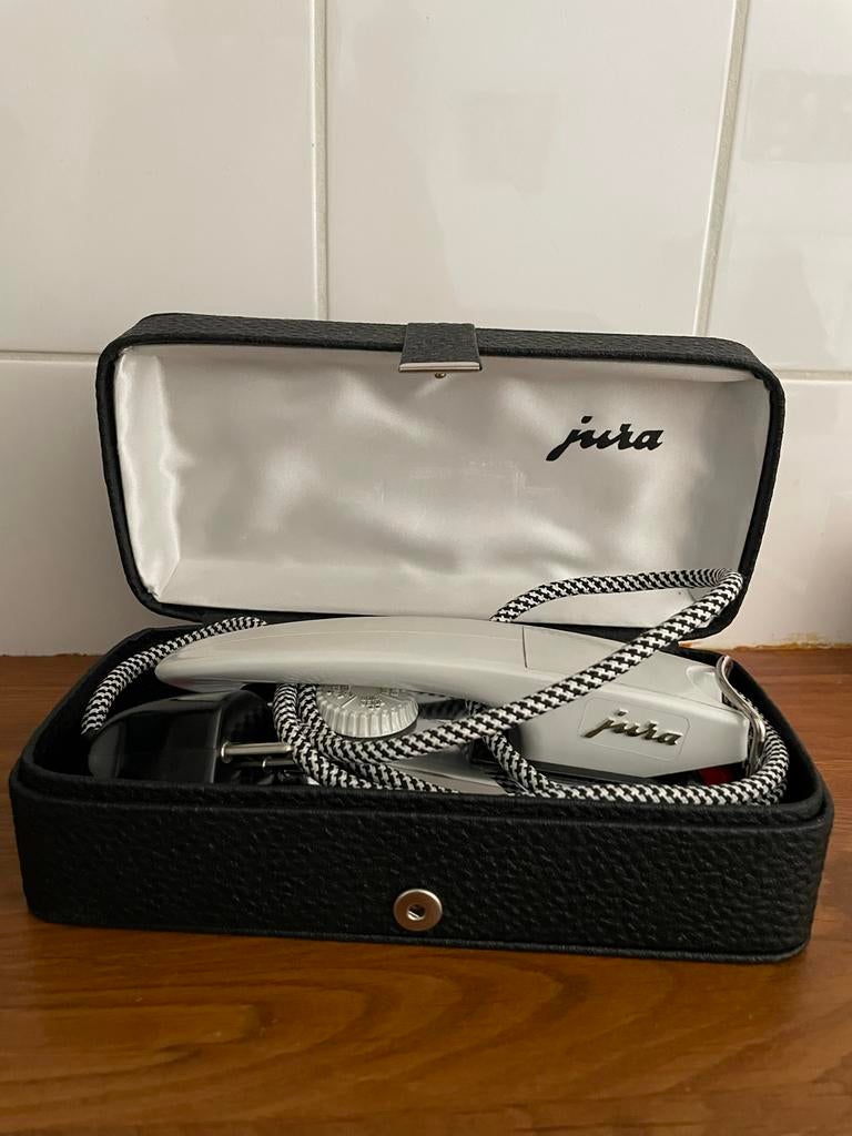 Vintage Jura reisstrijkijzer in originele etui, Ophalen of Verzenden, Gebruikt, Strijkijzer met snoer