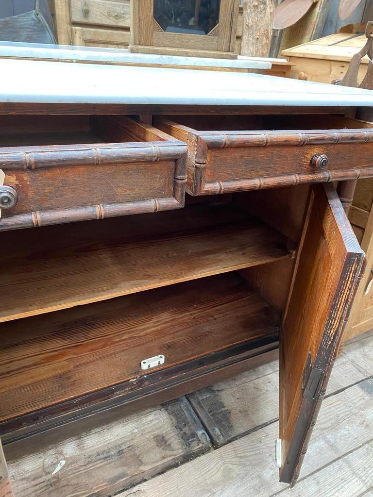 Vintage kast faux bamboe commode, Ophalen