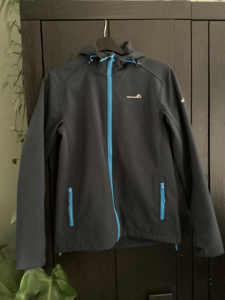 Softshell jas blauw Mountainpeak maat 176 Nieuwstaat, Kinderen en Baby's, Kinderkleding | Maat 176, Ophalen of Verzenden, Zo goed als nieuw