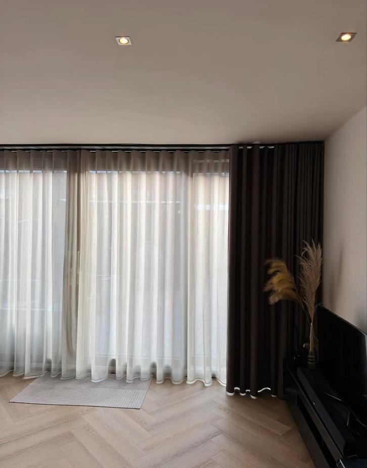 Nieuwe Veneta gordijnen met wave plooi, Huis en Inrichting, Stoffering | Gordijnen en Lamellen, Nieuw, 200 cm of meer, Wit, Ophalen