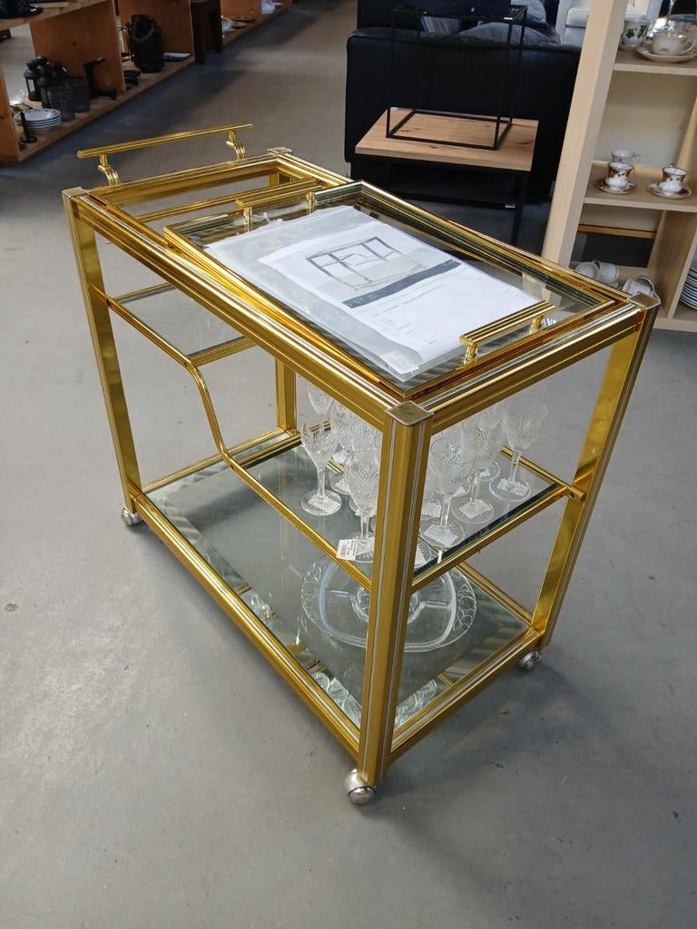 Vintage Pierre Vandel '70 serveerwagen - Estafette Harlingen, Ophalen, Frans brocante, 50 tot 100 cm, Zo goed als nieuw