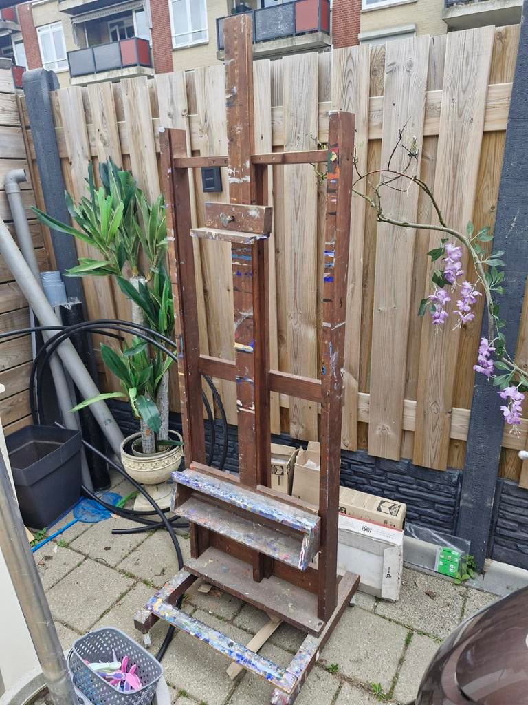 Stevige houten schildersezel voor kunstenaars, Ophalen of Verzenden, Gebruikt, Ezel