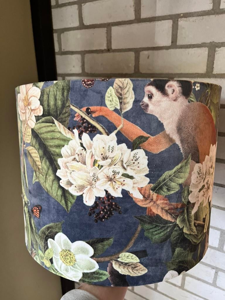 Lampenkap Jungle velvet, Ophalen, Zo goed als nieuw, Rond, 25 tot 50 cm