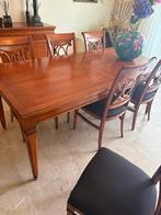 Kersen antiek Reims tafel en 6 stoelen, Ophalen of Verzenden, Zo goed als nieuw, 4 tot 6 stoelen
