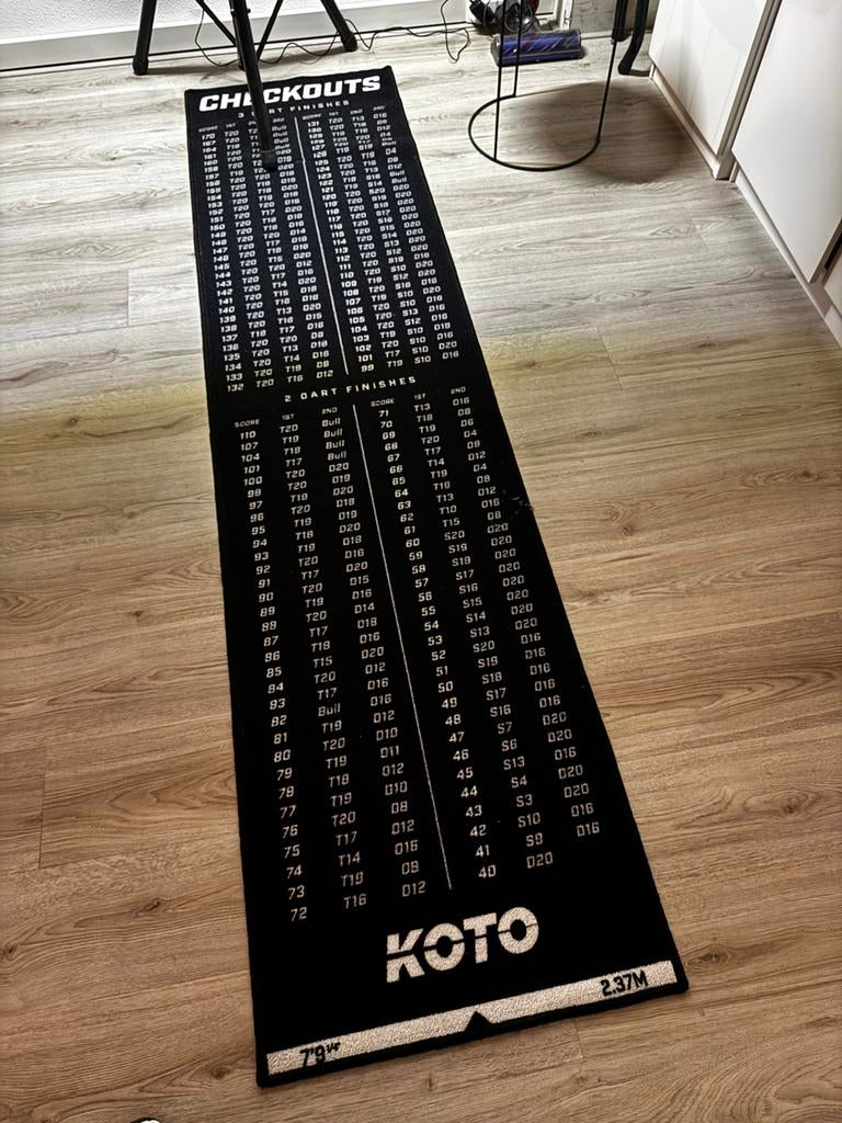 KOTO Dartmat, Sport en Fitness, Darts, Ophalen, Zo goed als nieuw, Pijlen