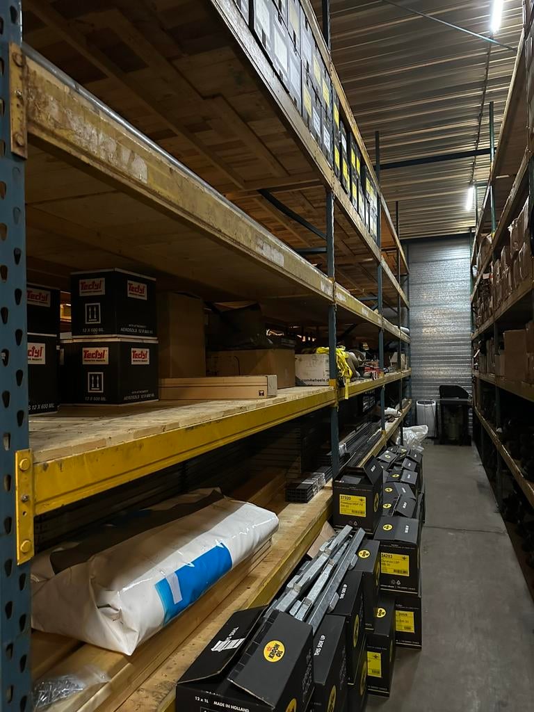 Pallet stelling met legborden, Doe-het-zelf en Verbouw, Ophalen, Gebruikt, Overige typen, 2 tot 5 meter