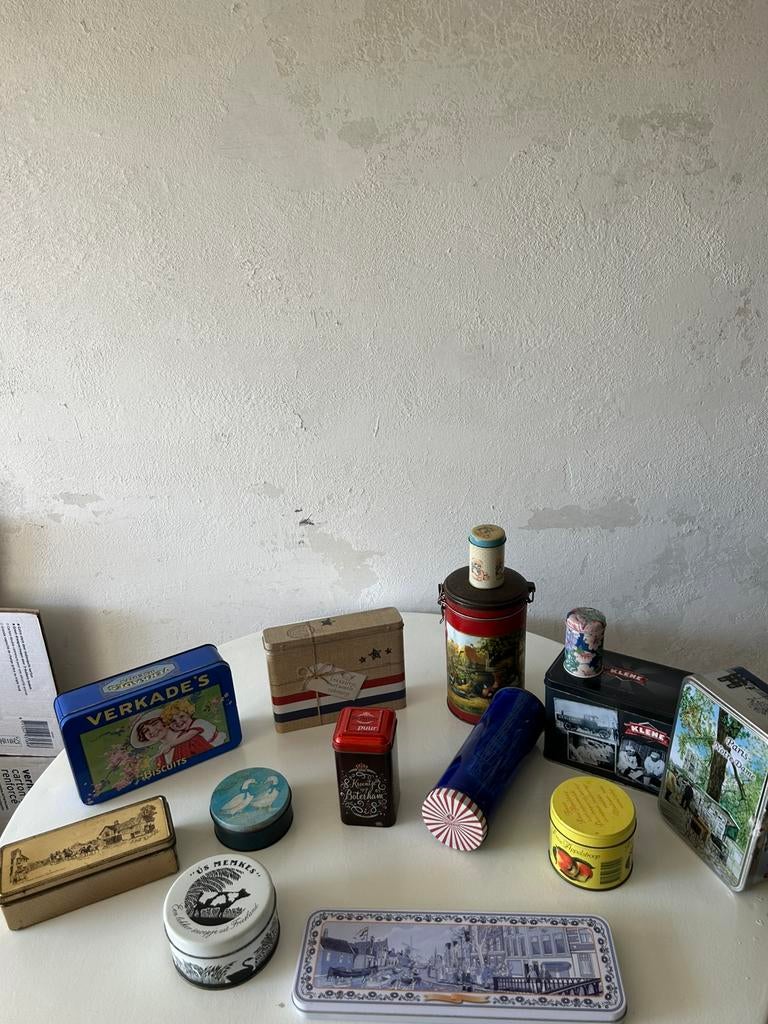 VERZAMELING BLIKKEN GROTE EN KLEINERE, Verzamelen, Blikken, Ophalen of Verzenden, Zo goed als nieuw, Overige