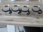Vintage theeglazen Bodum 4 stuks, Glas of Glazen, Nieuw, Ophalen of Verzenden, Glas