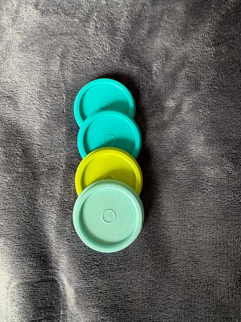 Tupperware deksel K voor mini beker - Nieuw, Ophalen of Verzenden, Nieuw, Blauw, Overige typen