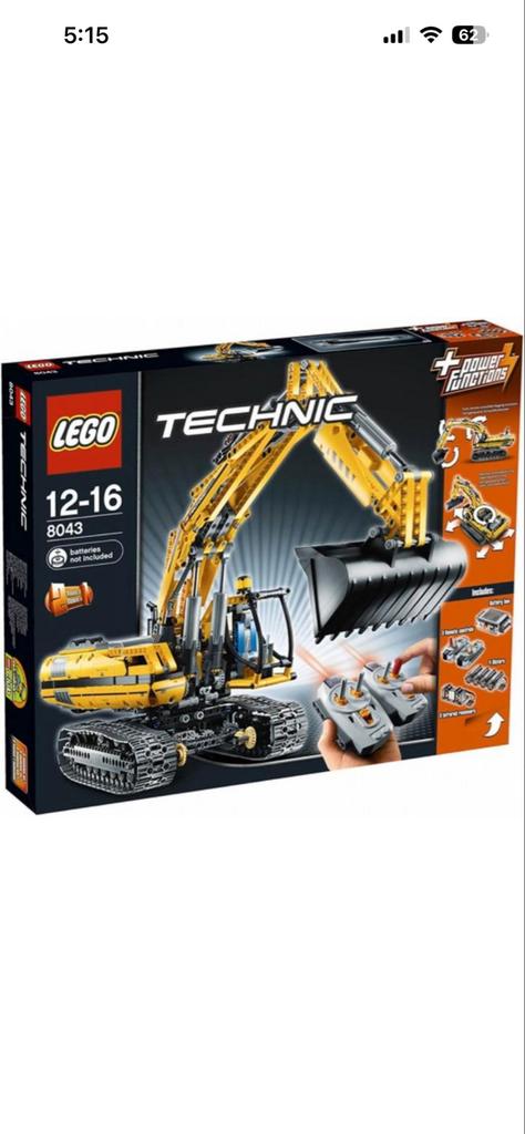 Lego Technic 8043 Gemotoriseerde Graafmachine, Ophalen of Verzenden, Gebruikt, Jongen of Meisje